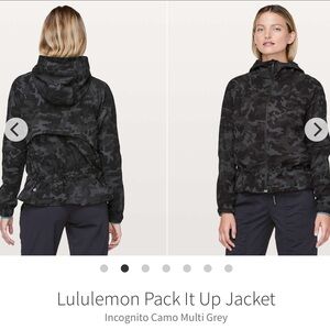 Lululemon Pack It Up Jacket Incognito Camo Multi Grey 2018 Style #: W4AVRS Sz 4